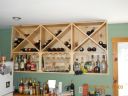 pine wine rack